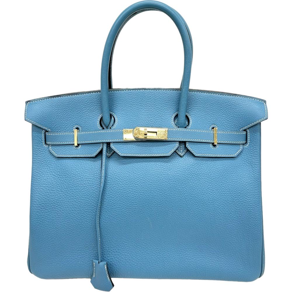 HERMES/エルメス】 バーキン35 ハンドバッグ トゴ ブルージーン/GP金具