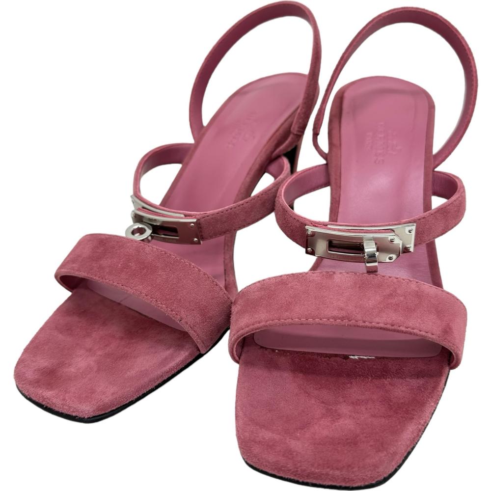 Hermes エルメス ケリーグラマー75 スゥエードサンダル　37.5 HERMES/エルメス】 ケリー グラマー75 ベルト サンダル レザー