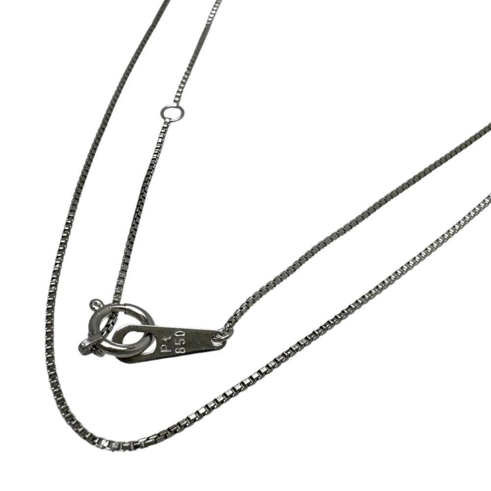 未使用品 pt850 プラチナ ベネチアン ネックレス チェーン ネックレス ベネチアンチェーン 2.4 Pt850プラチナ ユニセックス
