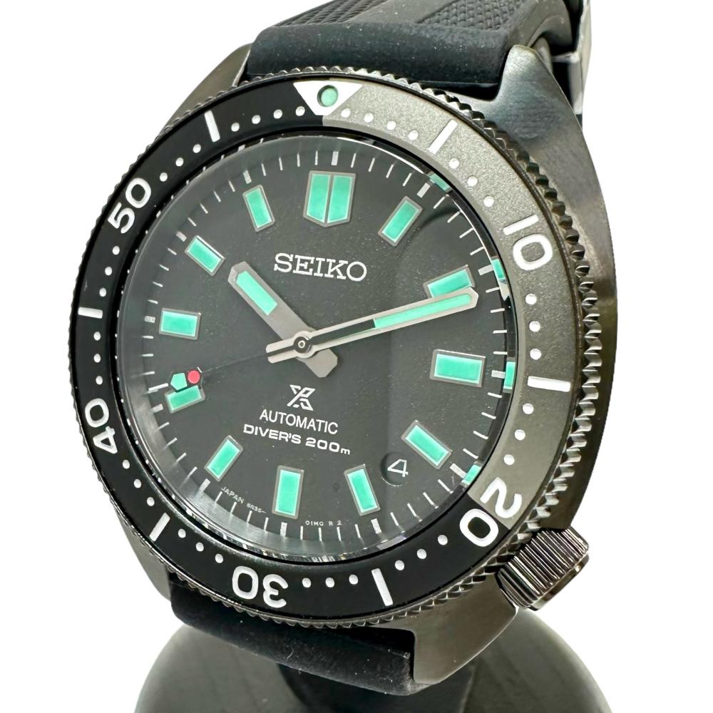 【SEIKO/セイコー】 プロスペックス ダイバー スキューバ ザ・ブラックシリーズ SPB335J1(6R35-02E0) 4500本限定 腕時計  ラバー/ステンレススチール(黒) 自動巻き/オートマ 黒文字盤/黒ラバーベルト メンズ, 【中古】【真子質店】【GD】, 【YKI】