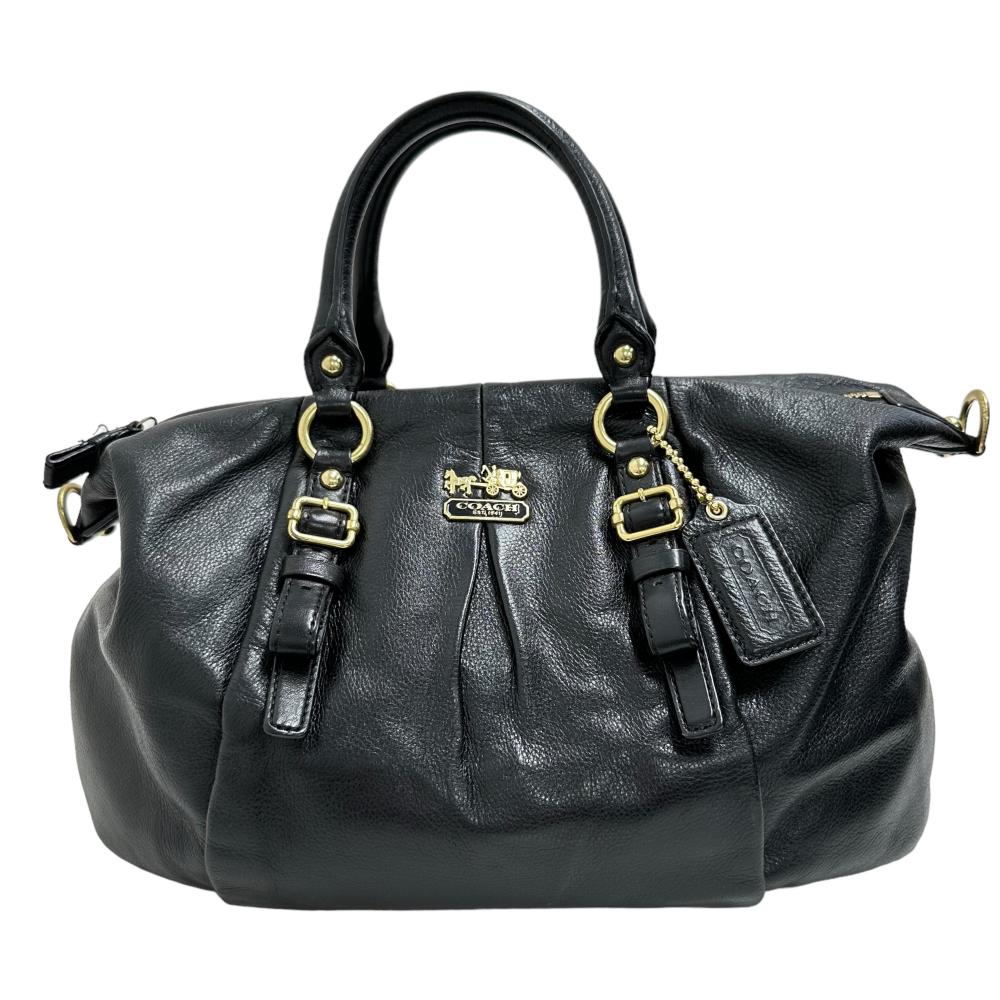 COACH/コーチ】 21222 マディソン ハンドバッグ レザー ブラック