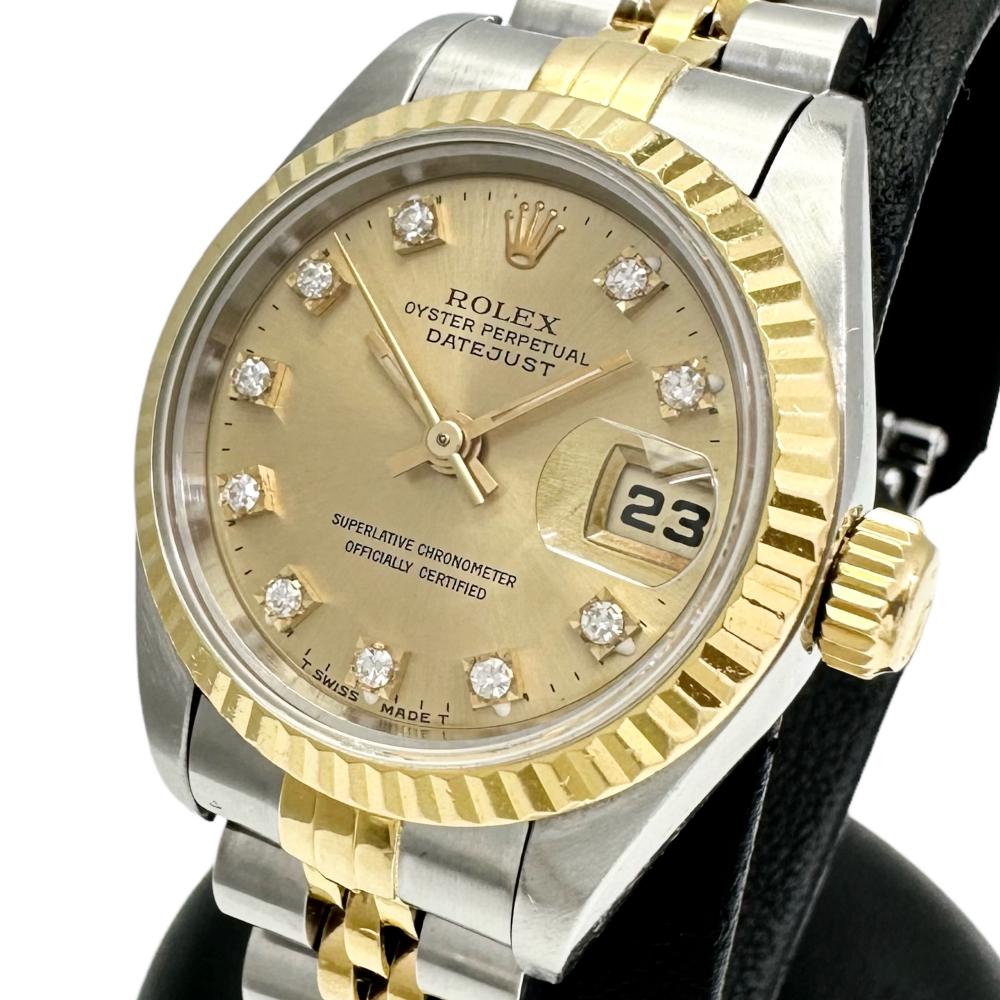 ROLEX/ロレックス】 デイトジャスト 10Pダイヤ 69173G 腕時計