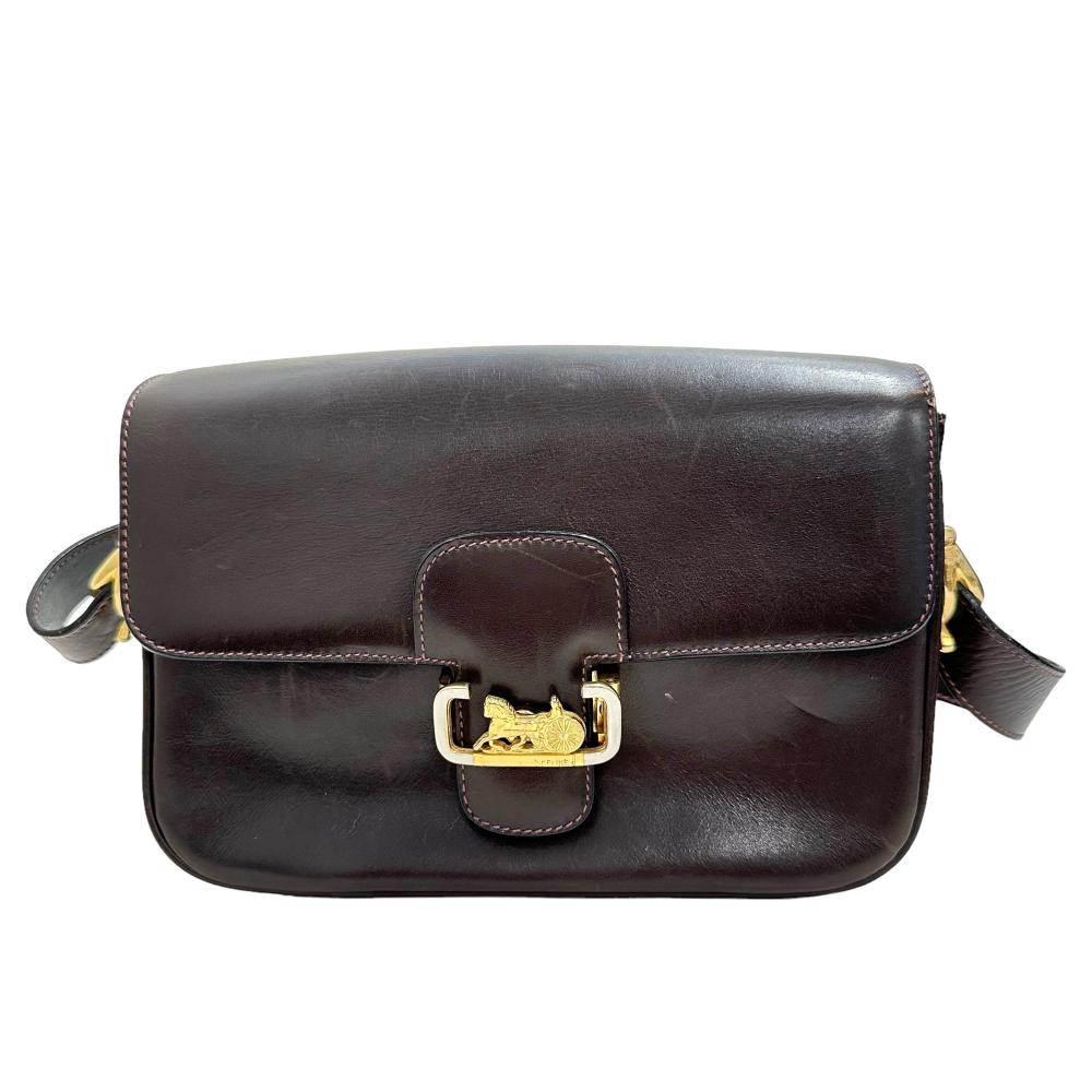 ヴィンテージ】セリーヌ バッグ【中古】 （CELINE/セリーヌ】 馬車金具 