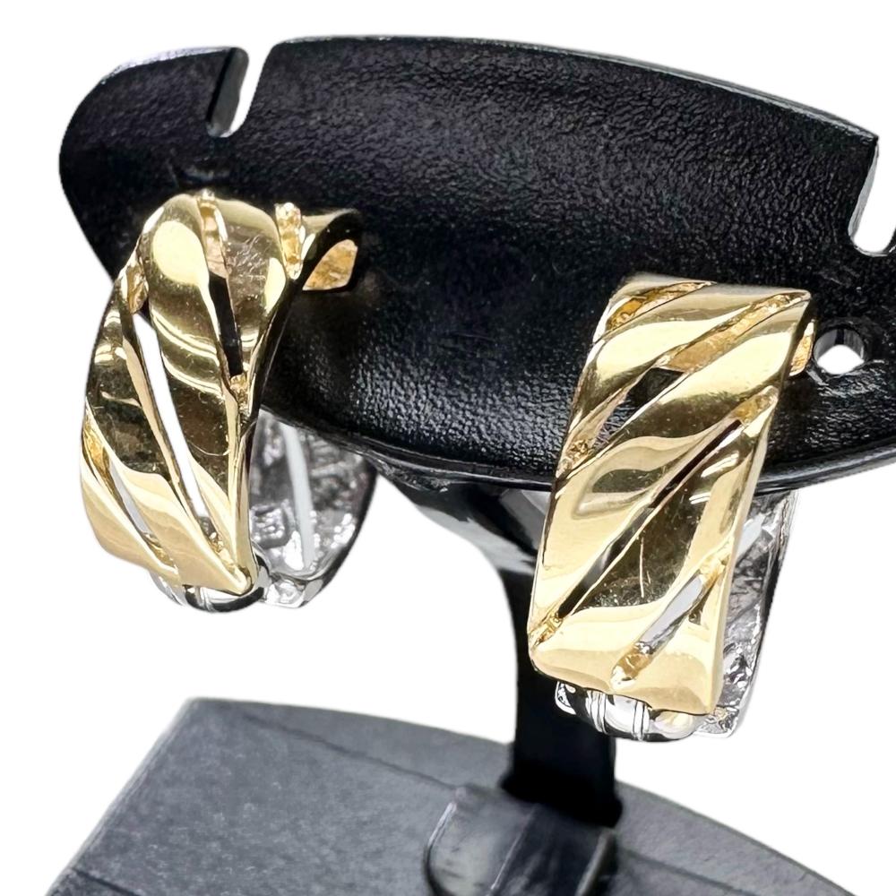 可翻转夹式耳环（耳夹式）K18黄金18K/K18WG白金18K 2.3克女士【中古品 