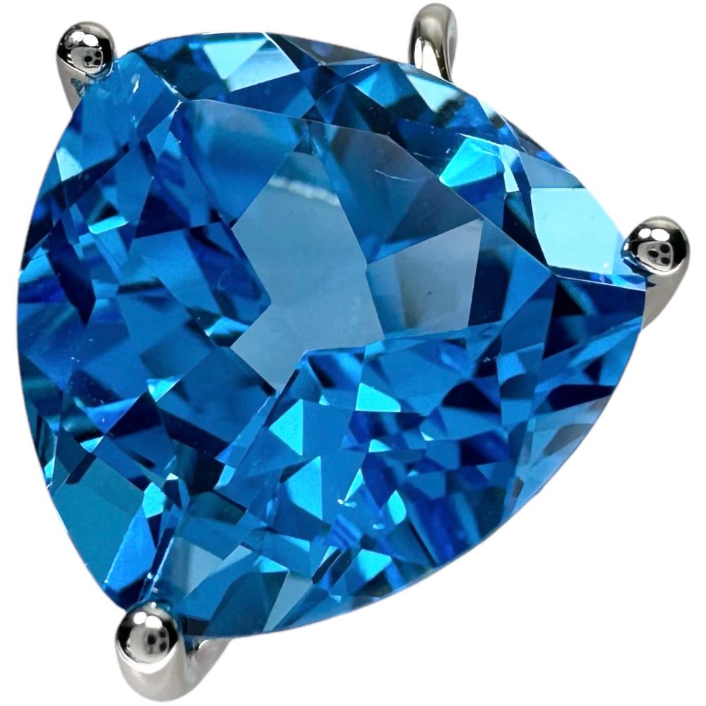ブルートパーズ 11.00ct ペンダントトップ Pt950プラチナ 5.2g