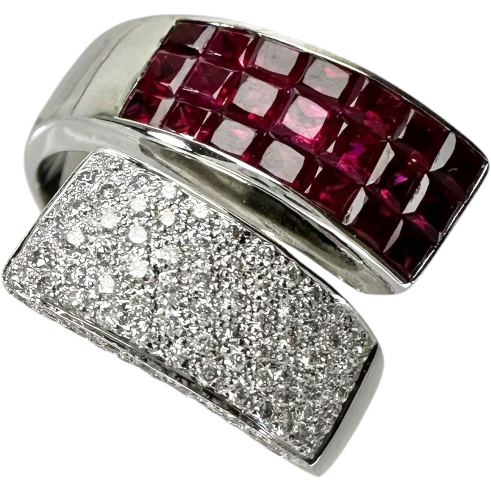 ルビー　ミステリーセッティング　ブローチ ae3b0c128a6ecc47e77b3c701b8b00