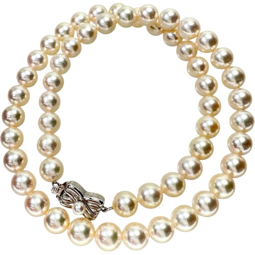 TASAKI/タサキ】 アコヤ真珠 7.5～8.0mm ネックレス シルバー 35.8g