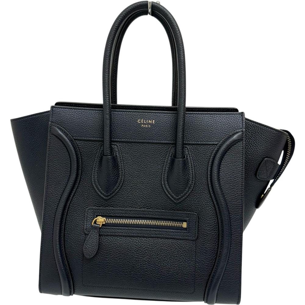CELINE/セリーヌ】 ラゲージ マイクロショッパー ハンドバッグ レザー
