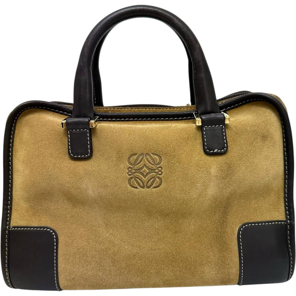 LOEWE/ロエベ】 アマソナ28 ハンドバッグ レザー/スエード ベージュ