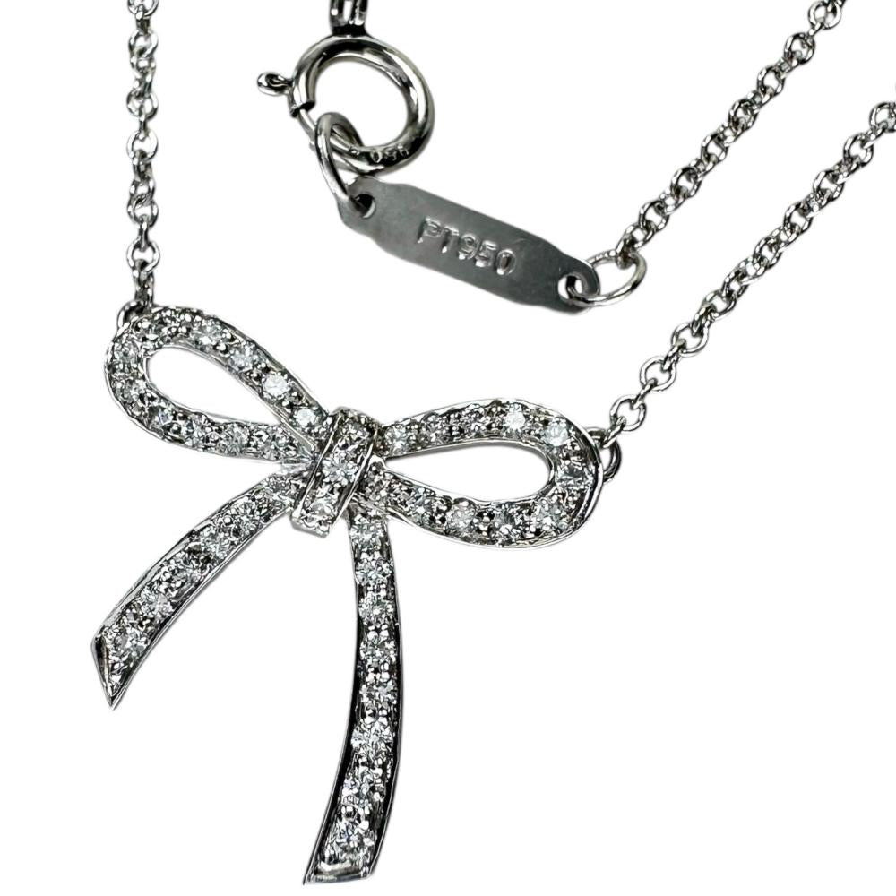 TIFFANY&Co./ティファニー】 ボウ リボン ダイヤモンド ネックレス