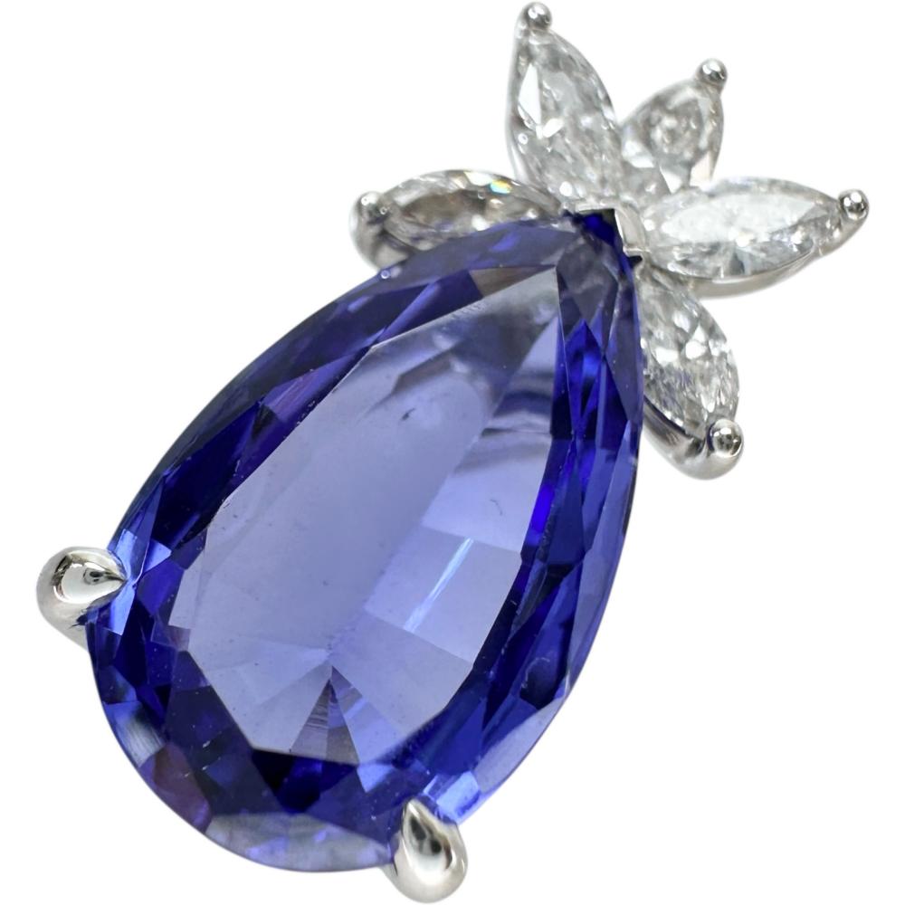 Pt900 タンザナイト1.47ct ペンダントトップ 最終特価品 タンザナイト 3.85ct ダイヤモンド 0.37ct ペンダント
