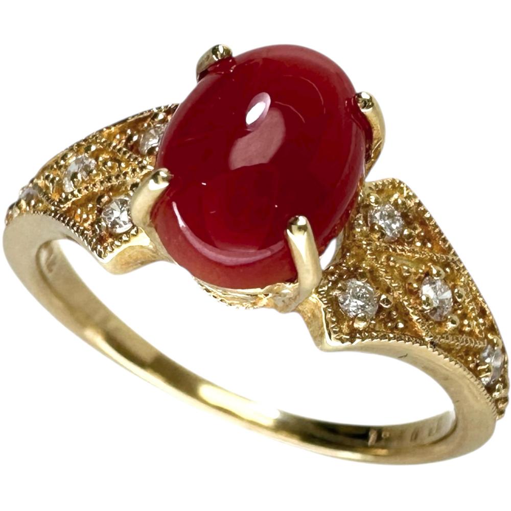 赤珊瑚　18Kイエローゴールド　ハート形　ダイヤモンド付き　ピアス　アクセサリー 赤珊瑚 18Kイエローゴールド ハート形 ダイヤモンド付き ピアス