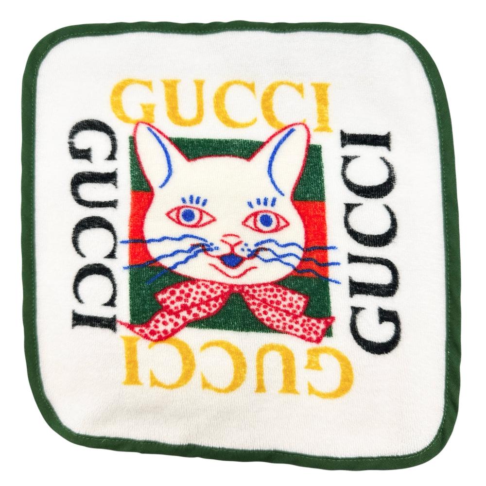 GUCCI/グッチ】 614624 ヒグチユウコ 猫柄 ハンカチ コットン100