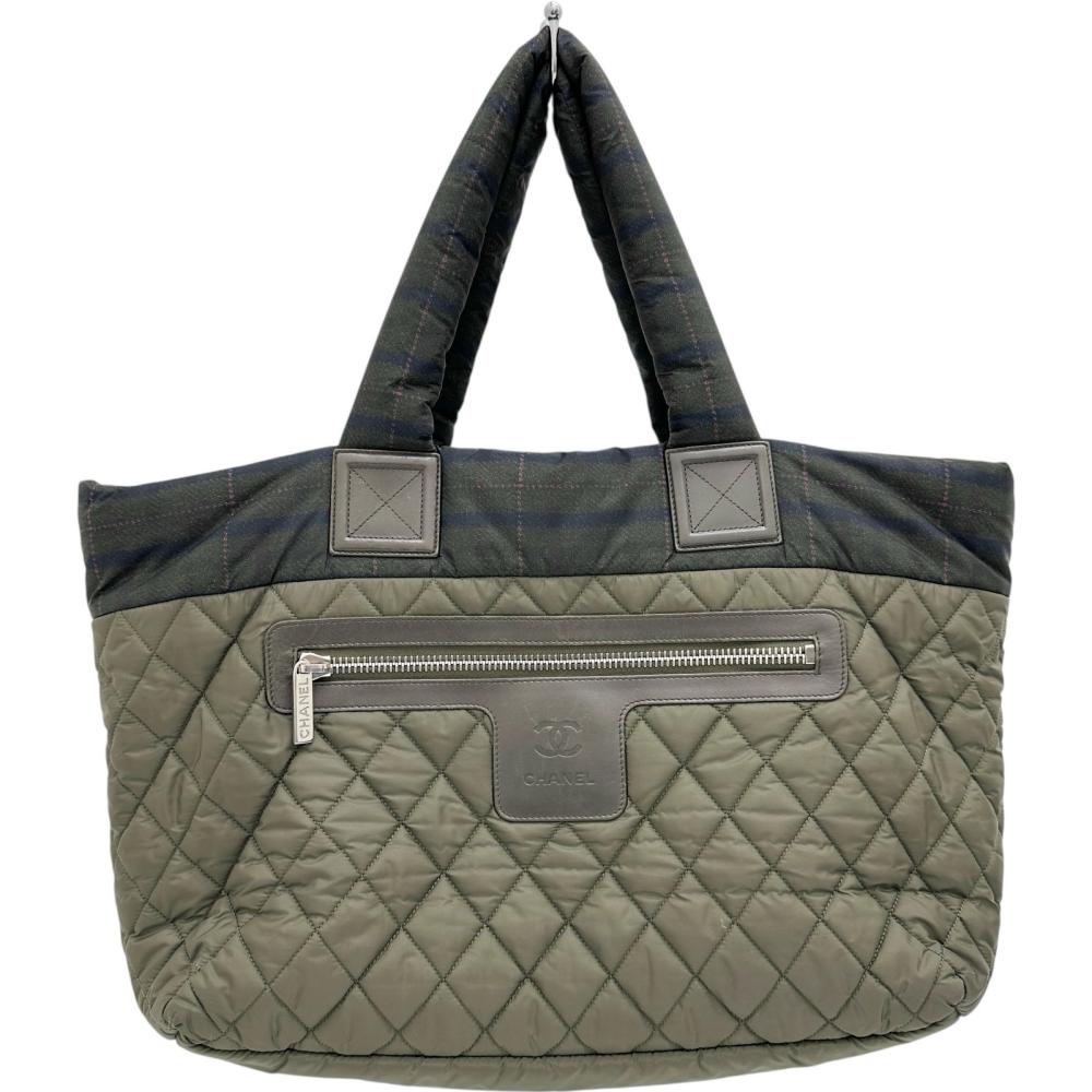 CHANEL/シャネル】 コココクーン チェック柄 トートバッグ 18番台