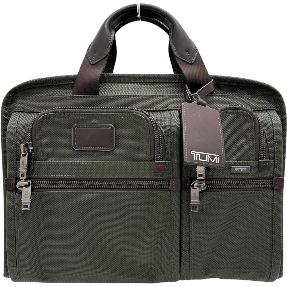 美品／希少カラー☆TUMI 2Way ビジネスバッグ カーキ 26108BH TUMI/トゥミ】 26108WLH ALPHA2 オーガナイザー ブリーフケース 2WAY