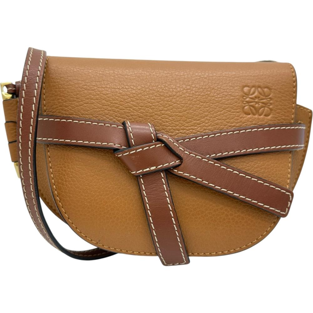 LOEWE/ロエベ】 ゲート ミニ ショルダーバッグ レザー ブラウンレザー