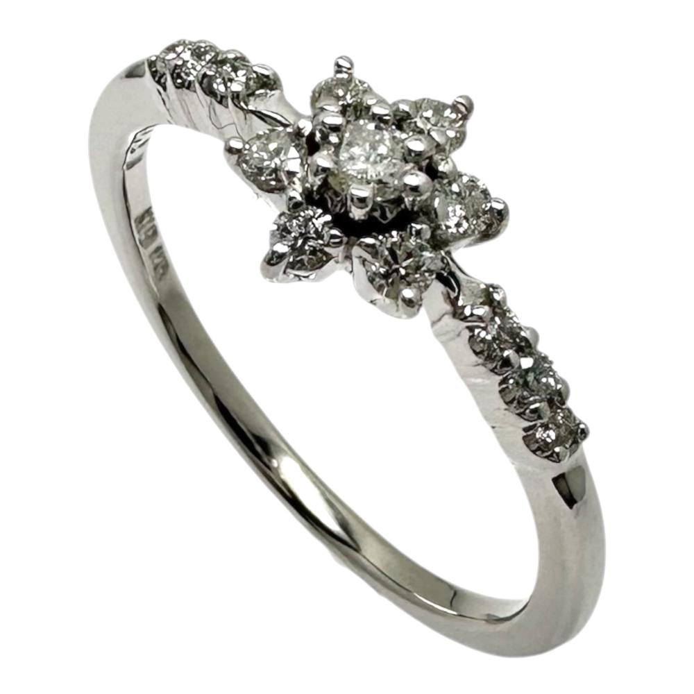 13号【agete/アガット】 ダイヤモンド 計0.23ct リング・指輪 K10WG