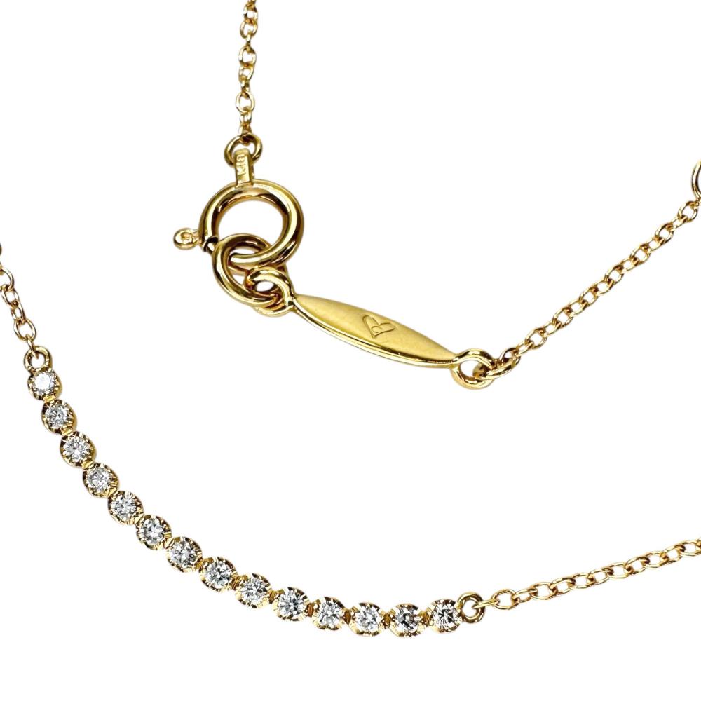AHKAH ビリーヴユーネックレス k18YG ロング　極美品 AHKAH/アーカー】 ビリーブユー ロング ダイヤモンド 0.10ct