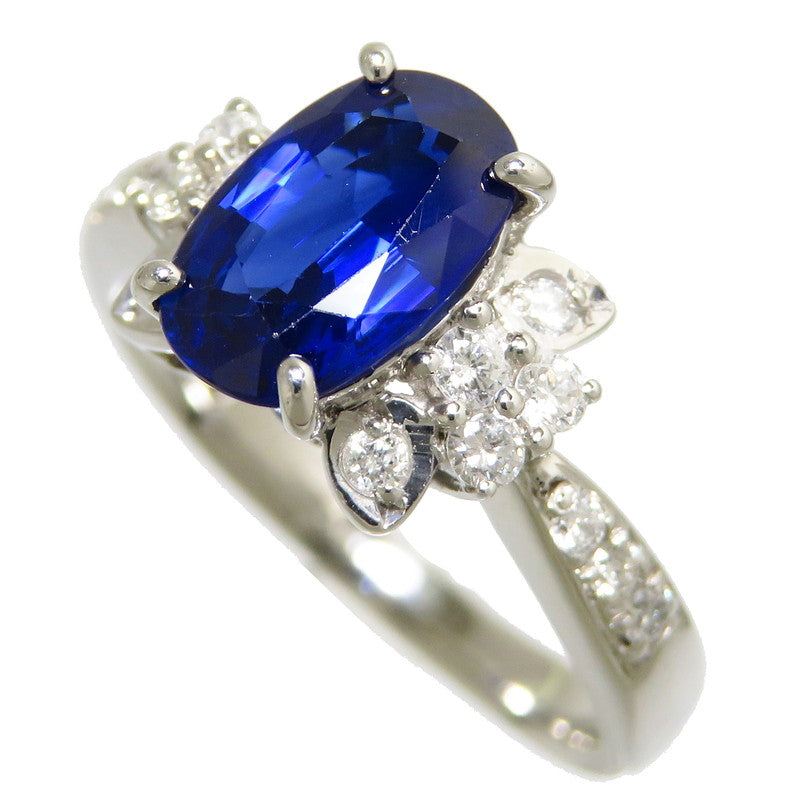 9号 サファイア 1.56ct ダイヤモンド 計0.21ct リング・指輪 Pt900 