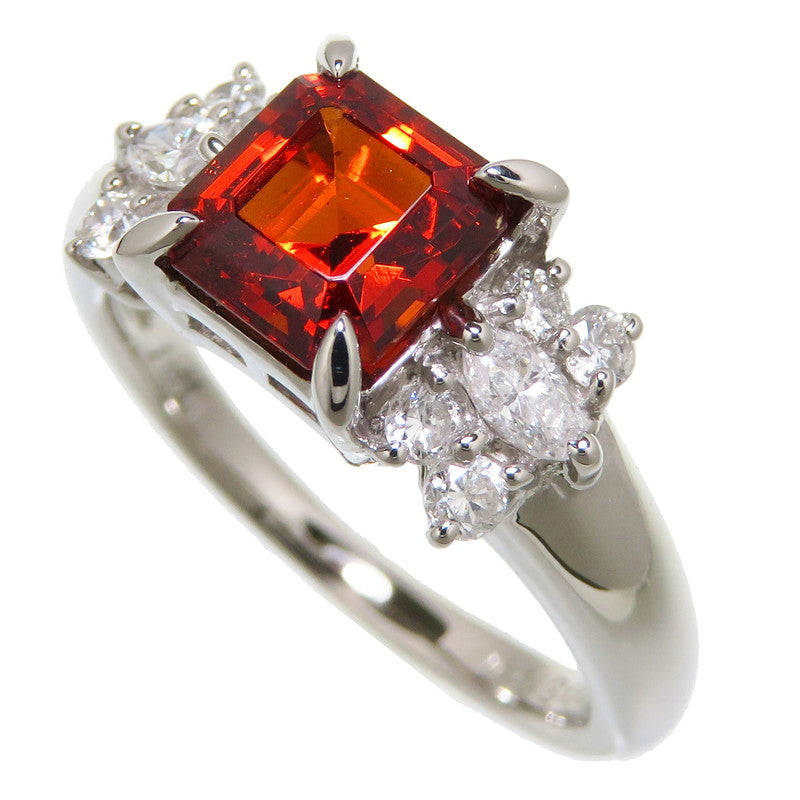 11号 ガーネット 1.591ct ダイヤモンド 計0.37ct リング・指輪 Pt900
