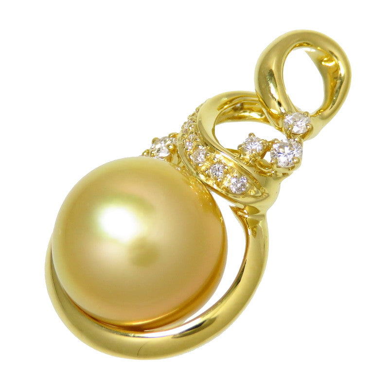 白蝶真珠(ゴールデンパール) 11.1mm ダイヤモンド 計0.20ct ペンダント