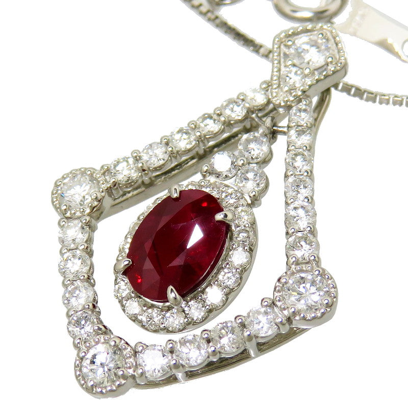 ノンヒート/ノーヒート ビルマ産 非加熱ルビー 1.09ct ダイヤモンド 計 