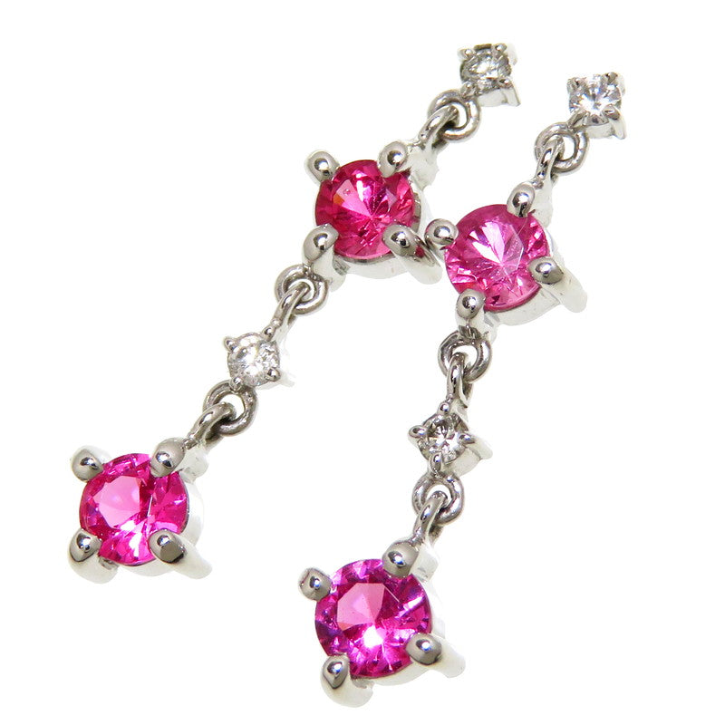 服/ファッション スタッド スピネル 計0.33/計0.32ct ダイヤモンド 計 