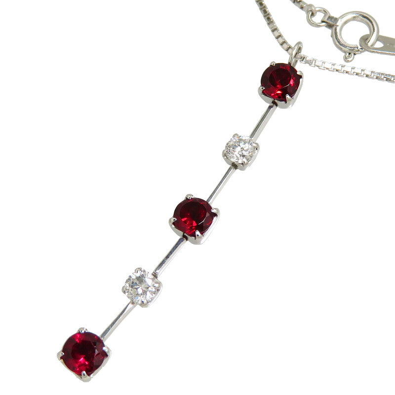 レッドトルマリン/ルベライト 計0.76ct ダイヤモンド 計0.27ct 