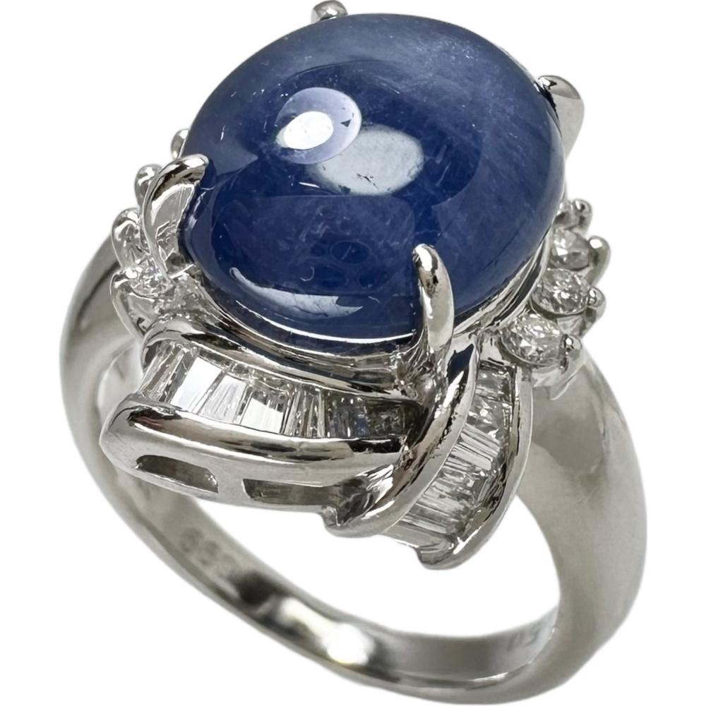 最終特価品 10号 スターサファイア 6.69ct ダイヤモンド計 0.50ct 