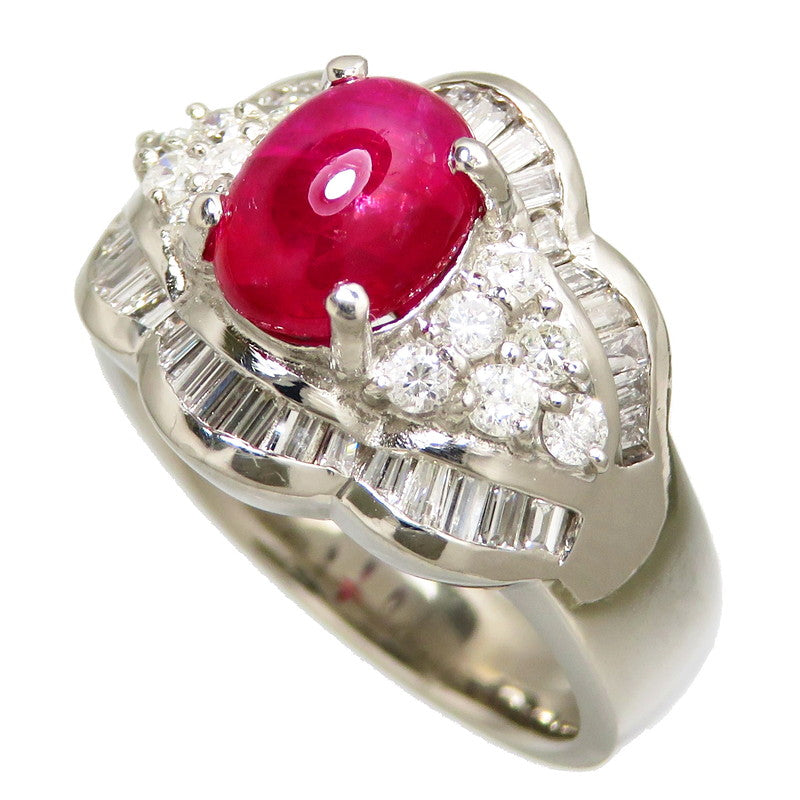13号 ルビー 2.00ct ダイヤモンド 計1.00ct リング・指輪 Pt900 