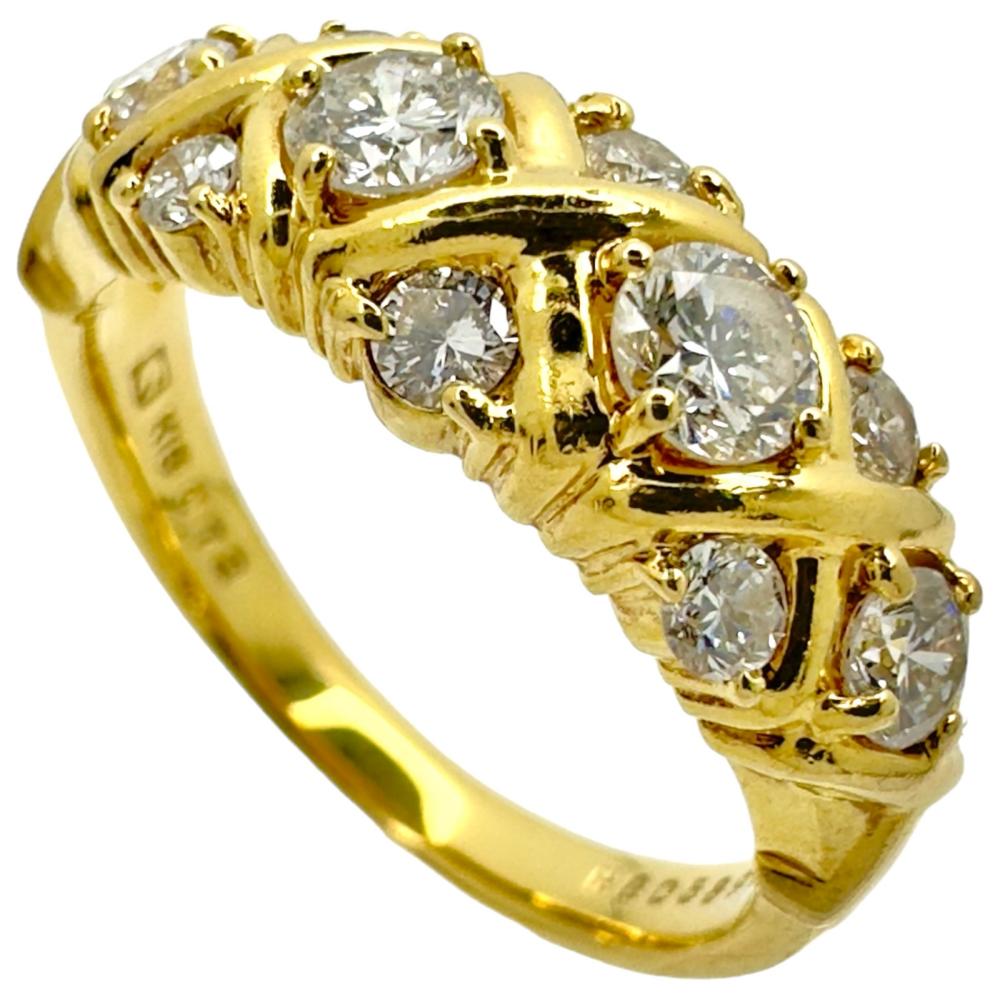 SEIKO リング セイコー K18 サファイア ダイヤモンド S0.360ct 指輪 ジュエリー 総重量4.11ｇ 約12号JA-15860