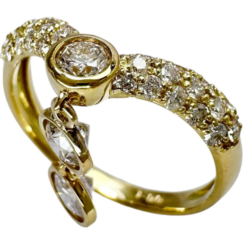 K18 18金 ダイヤモンドリング 8.4g 1.2ct 11号