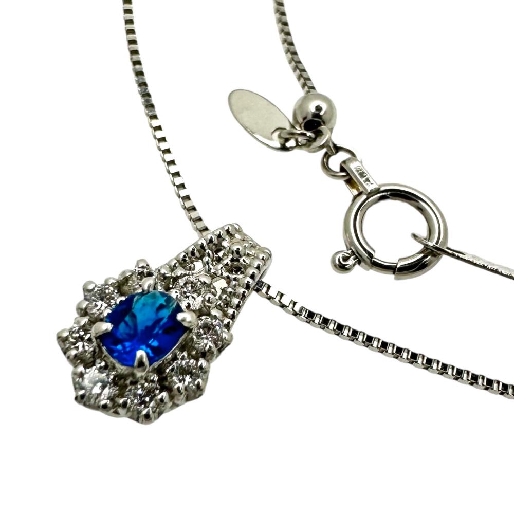 アウイナイト 0.10ct ダイヤモンド 計0.12ct ネックレス Pt900