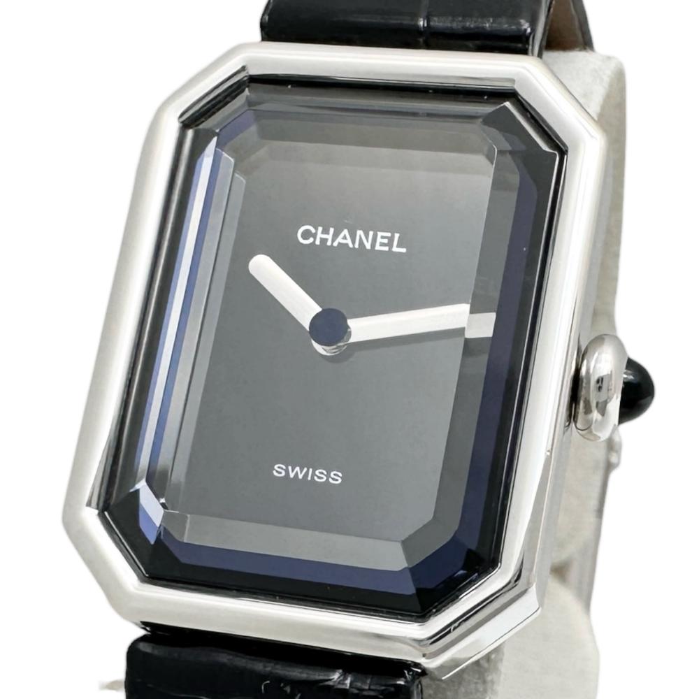 CHANEL/シャネル】 プルミエール 腕時計 Pt950プラチナ/レザー