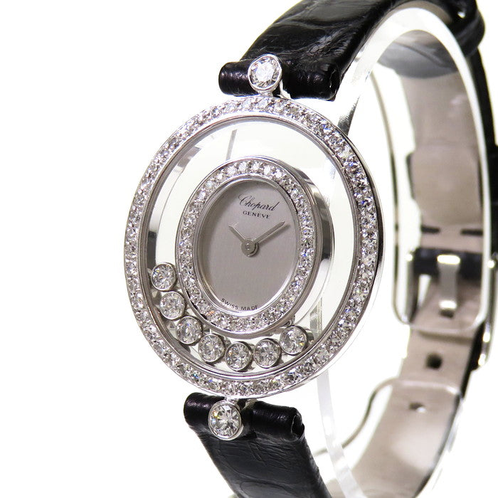 【Chopard/ショパール】 ハッピーダイヤモンド 20/4292 腕時計 K18WGホワイトゴールド/レザー/ダイヤモンド クオーツ レディース