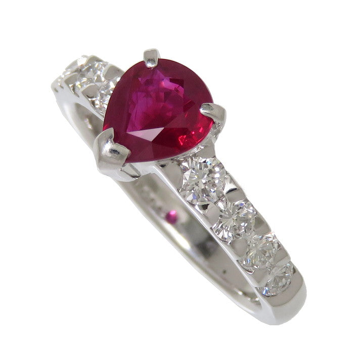 12号 ルビー 1.07ct ダイヤモンド 計0.60ct リング・指輪 Pt900 
