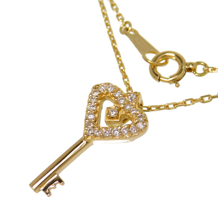 最終特価品 キー/鍵モチーフ ダイヤモンド 計0.14ct ネックレス K18