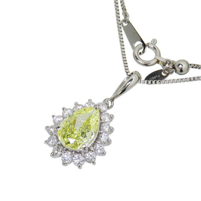 中央ダイヤモンド 1.003ct ダイヤモンド 計0.40ct ネックレス Pt900 