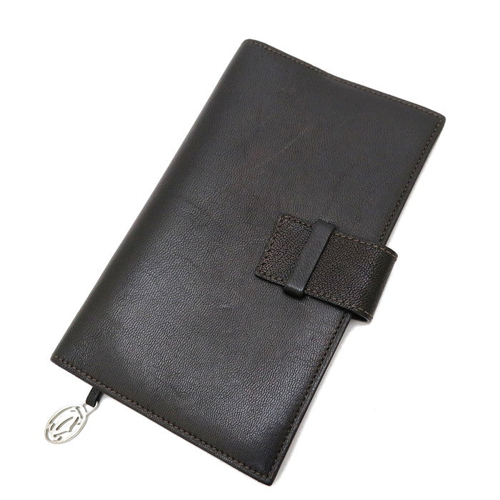 カルティエ 手帳カバー アジェンダ 2Cチャーム付き CARTIER/カルティエ】 アジェンダ 2Cチャーム付き 手帳カバー レザー