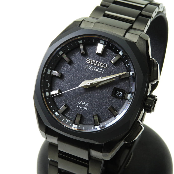 【SEIKO/セイコー】 SBXD009 3X22-0AD0 アストロン GPS 腕時計 ステンレススチール ソーラー電波 ブラック メンズ,  【中古】【真子質店】【GD】, 【IIMox】