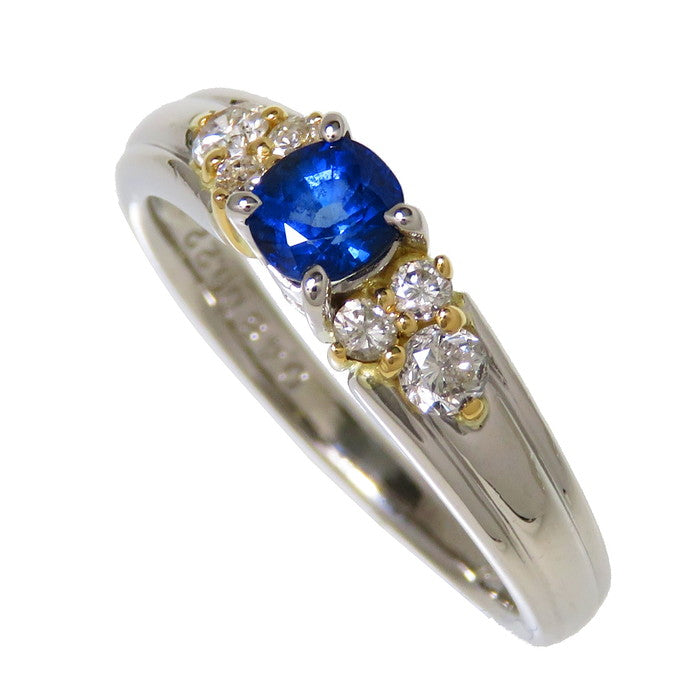 12号 コンビ サファイア 0.48ct ダイヤモンド 計0.22ct リング・指輪 