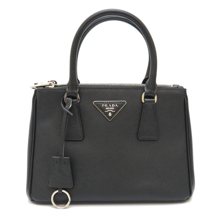 【PRADA/プラダ】 1BA896 ガレリアスモール 2WAY ハンドバッグ サフィアーノレザー NERO レディース【中古】【真子質店】【GD】,  【KIMo】