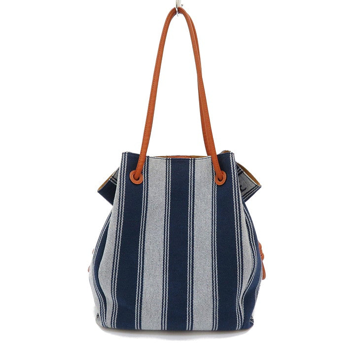 LOEWE/ロエベ】 フラメンコノット ストライプ トートバッグ キャンバス