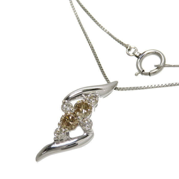 ブラウンダイヤモンド 計0.29ct ダイヤモンド 計0.21ct ネックレス 