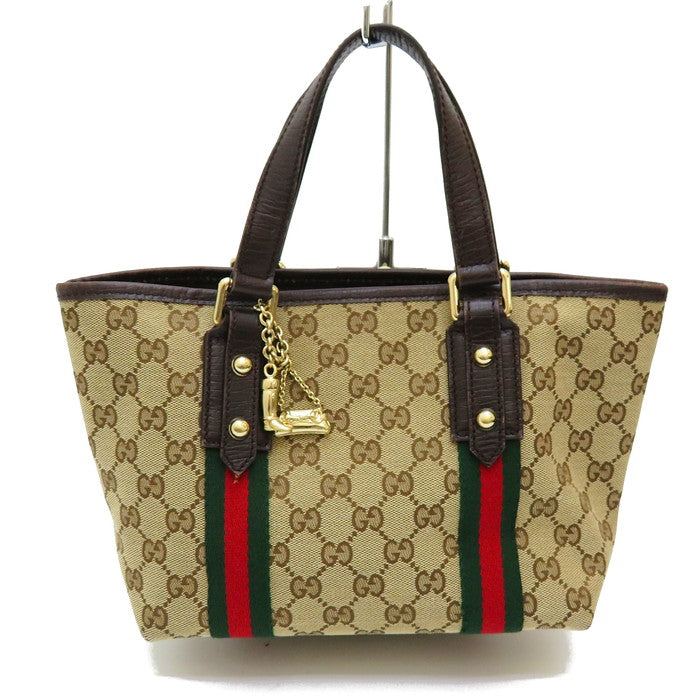 【GUCCI/グッチ】 139261 シェリーライン ハンドバッグ GGキャンバス/レザー ベージュ×茶 レディース【中古】【真子質店】【GD】,  【TSK】