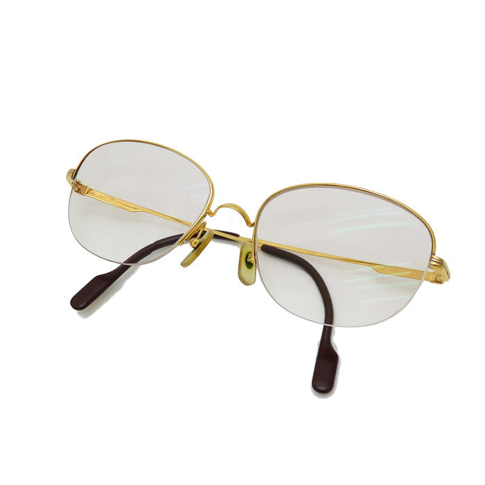 【CARTIER/カルティエ】 度入り(老眼鏡) 145 メガネ GP ボルドー ユニセックス【中古】【真子質店】【GD】, 【TYD】