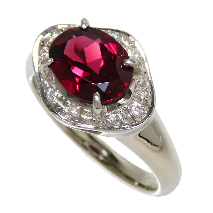 13号 三越ジュエリー ガーネット 2.00ct ダイヤモンド 計0.10ct リング 