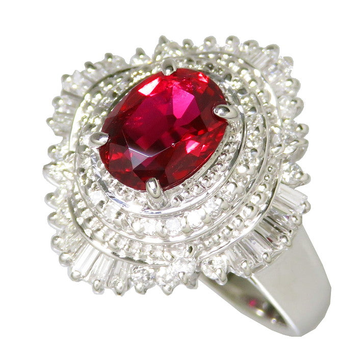 11.5号 ルビー 1.92ct ダイヤモンド 計0.79ct リング・指輪 Pt900 