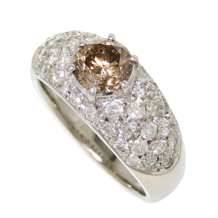 14号 ブラウンダイヤモンド (ブラウン-I1程度) 1.04ct ダイヤモンド 計 