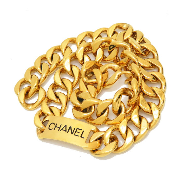 極美品　CHANEL ゴールドチェーンベルト モチーフ CHANEL/シャネル】 CHANEL チェーンベルト ベルト GP ゴールド